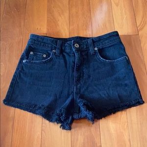 LF Carmar black denim shorts - size 24